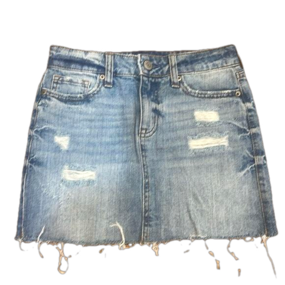Distressed denim skirt Aeropostale